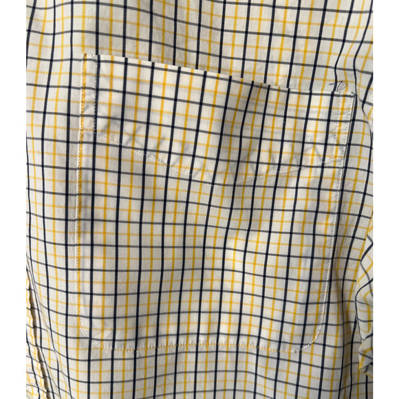 Ralph Lauren Mens Long Sleeve Shirt Size 15.5 Yellow Blue Plaid Blue Label Colla - Picture 7 of 10